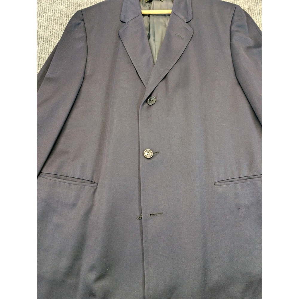 Abercrombie And Fitch Trench coat Dark Blue Men's XL Missing Button - Picture 2 of 16